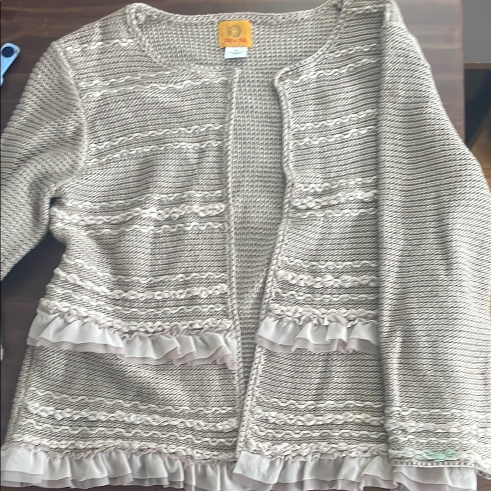 Ruby Rd. Gray Cardigan with Textured Knit Design - Picture 2 of 3